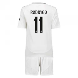 Børn Real Madrid Rodrygo #11 Fodboldtrøjer 2024-25 Hjemmebanesæt